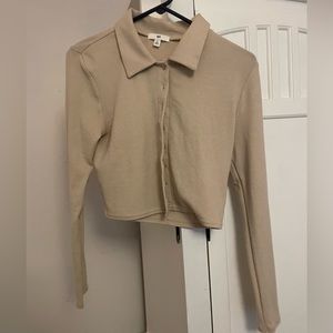 nordstrom bp collared crop top